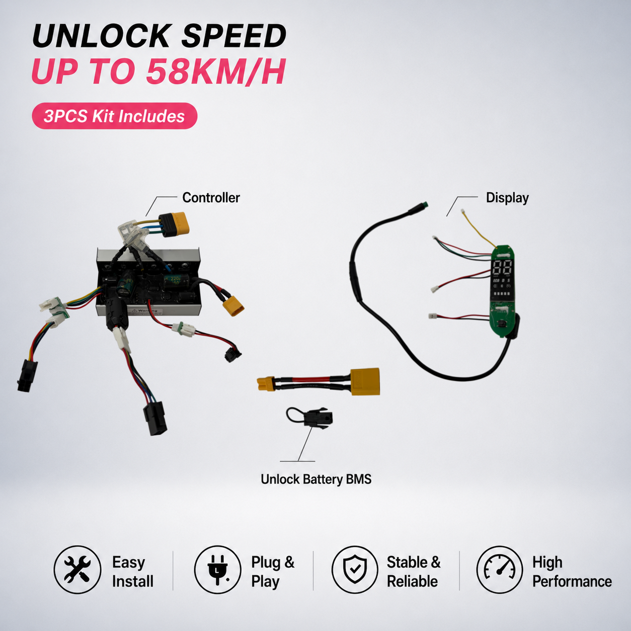 Unlock Speed to 55km/h for Xiaomi 4 Ultra | Easy Install Controller Kit