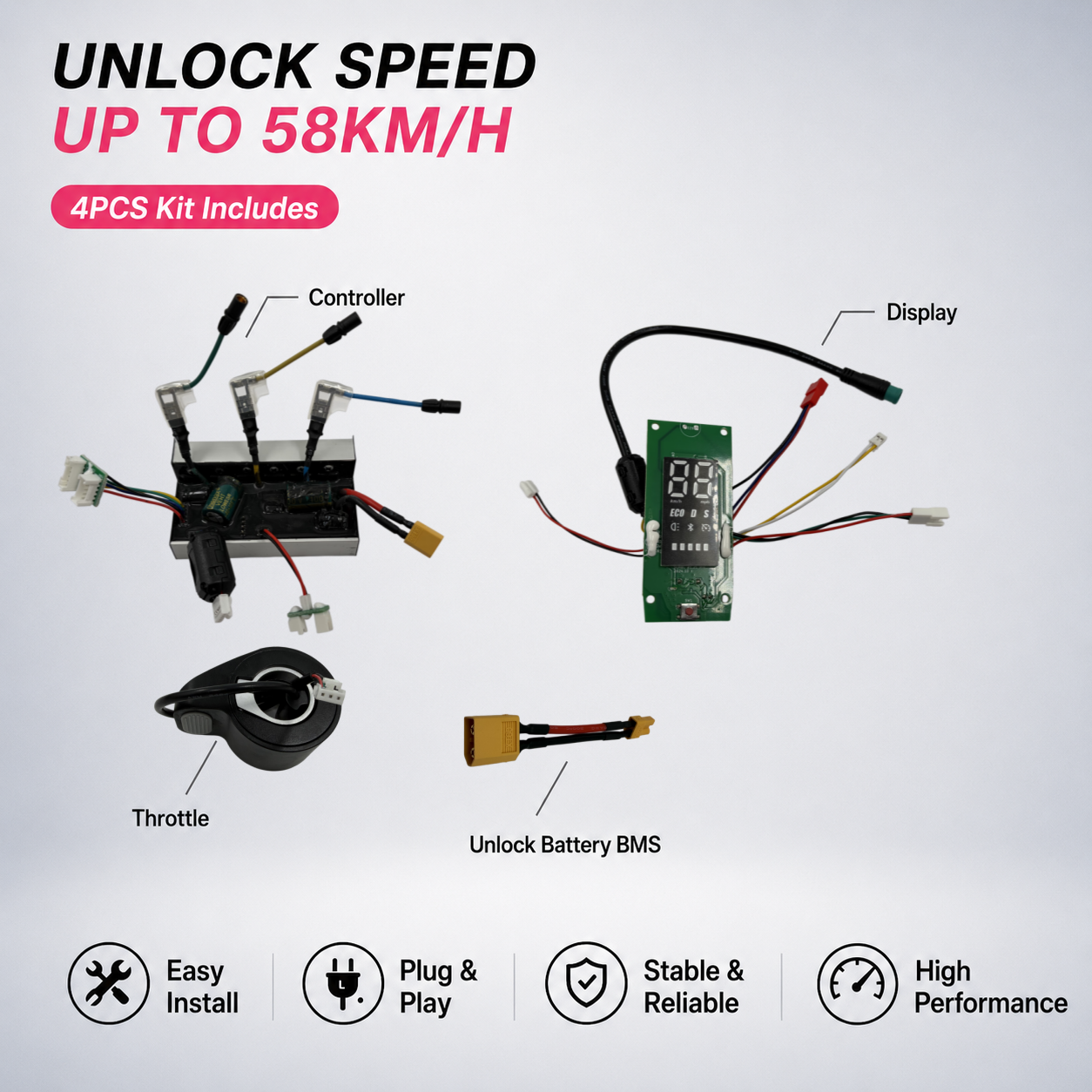 Speed Unlock Controller for Xiaomi 4 Lite (2nd Gen) | Plug & Play