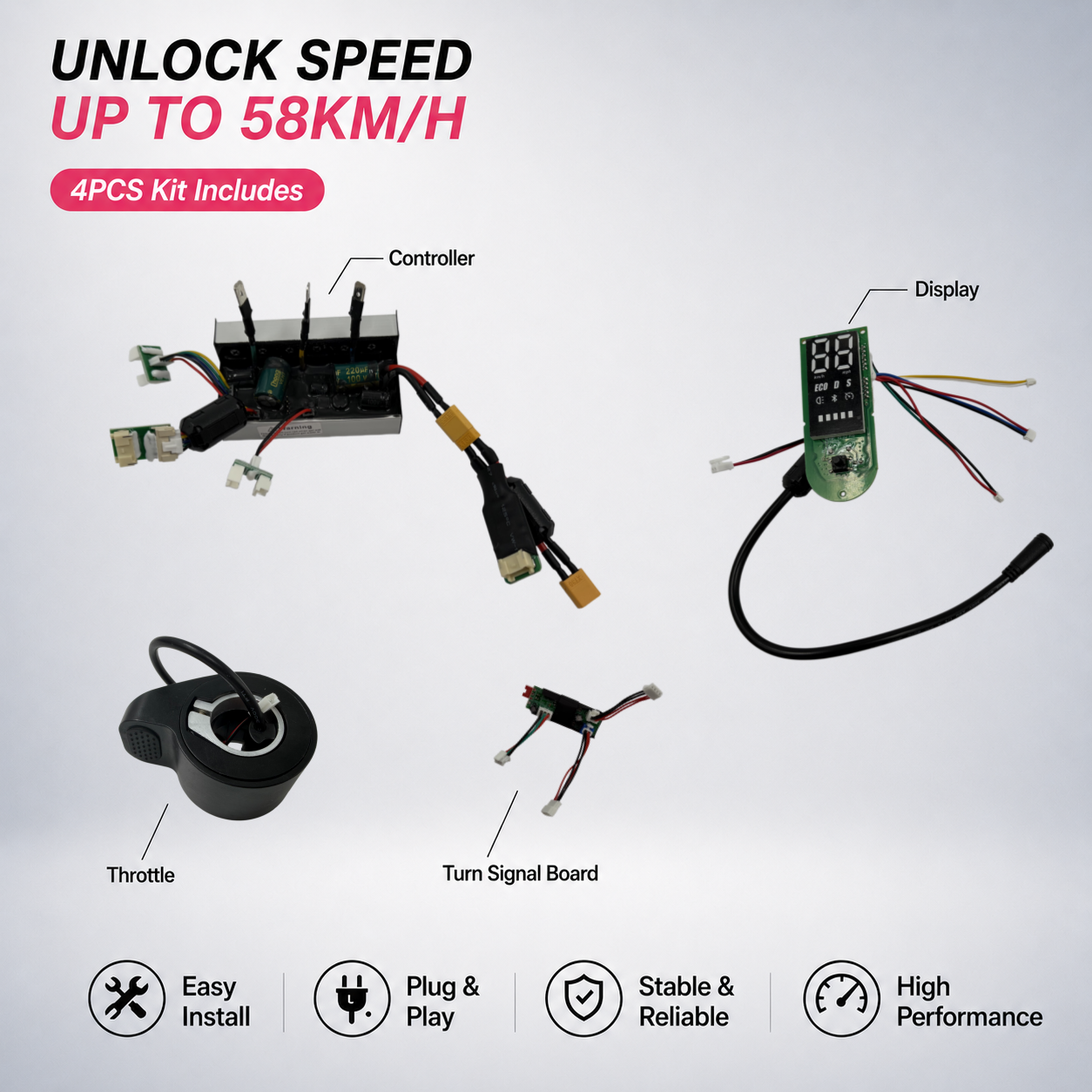 Unlock Speed to 55km/h for Xiaomi 4 Pro 2 | Easy Install Controller Kit