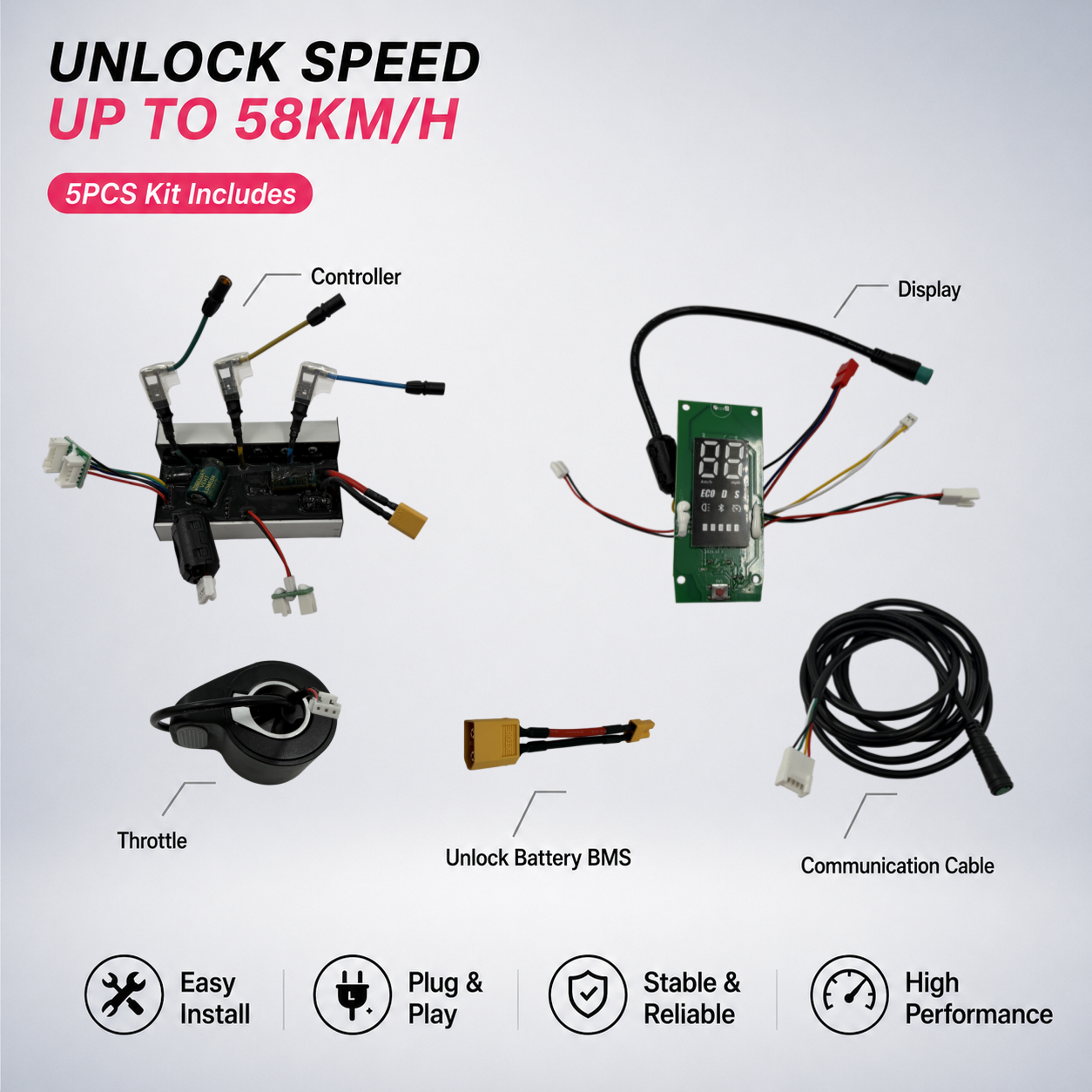Speed Unlock Controller for Xiaomi 4 Lite (2nd Gen) | Plug & Play