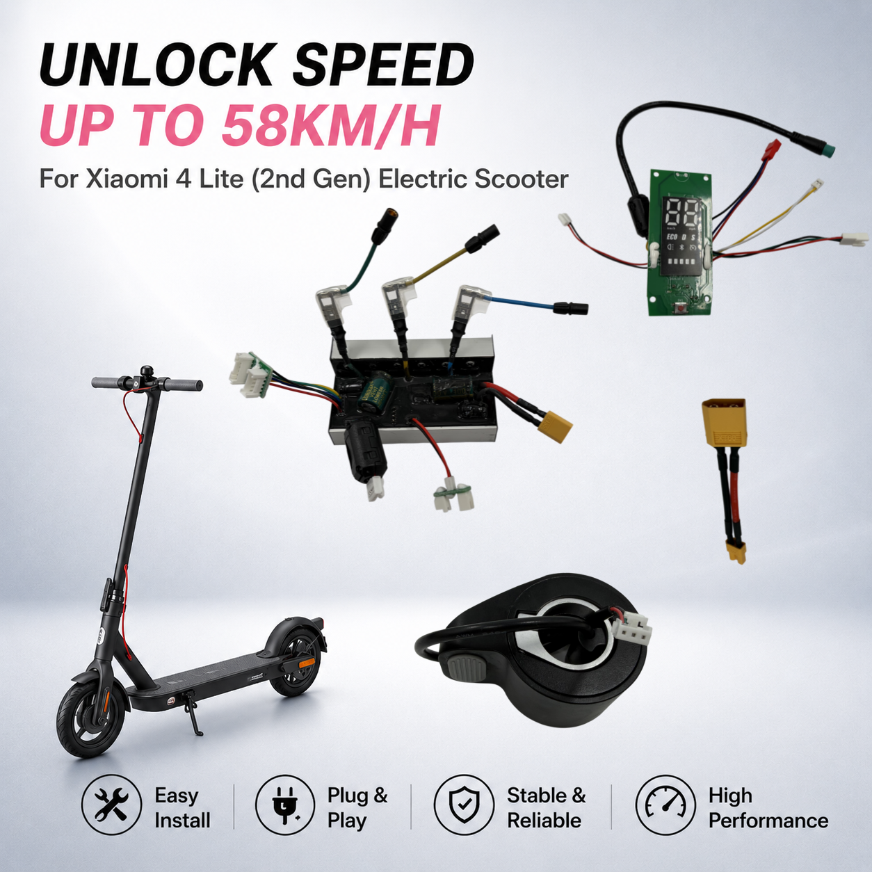 Speed Unlock Controller for Xiaomi 4 Lite (2nd Gen) | Plug & Play